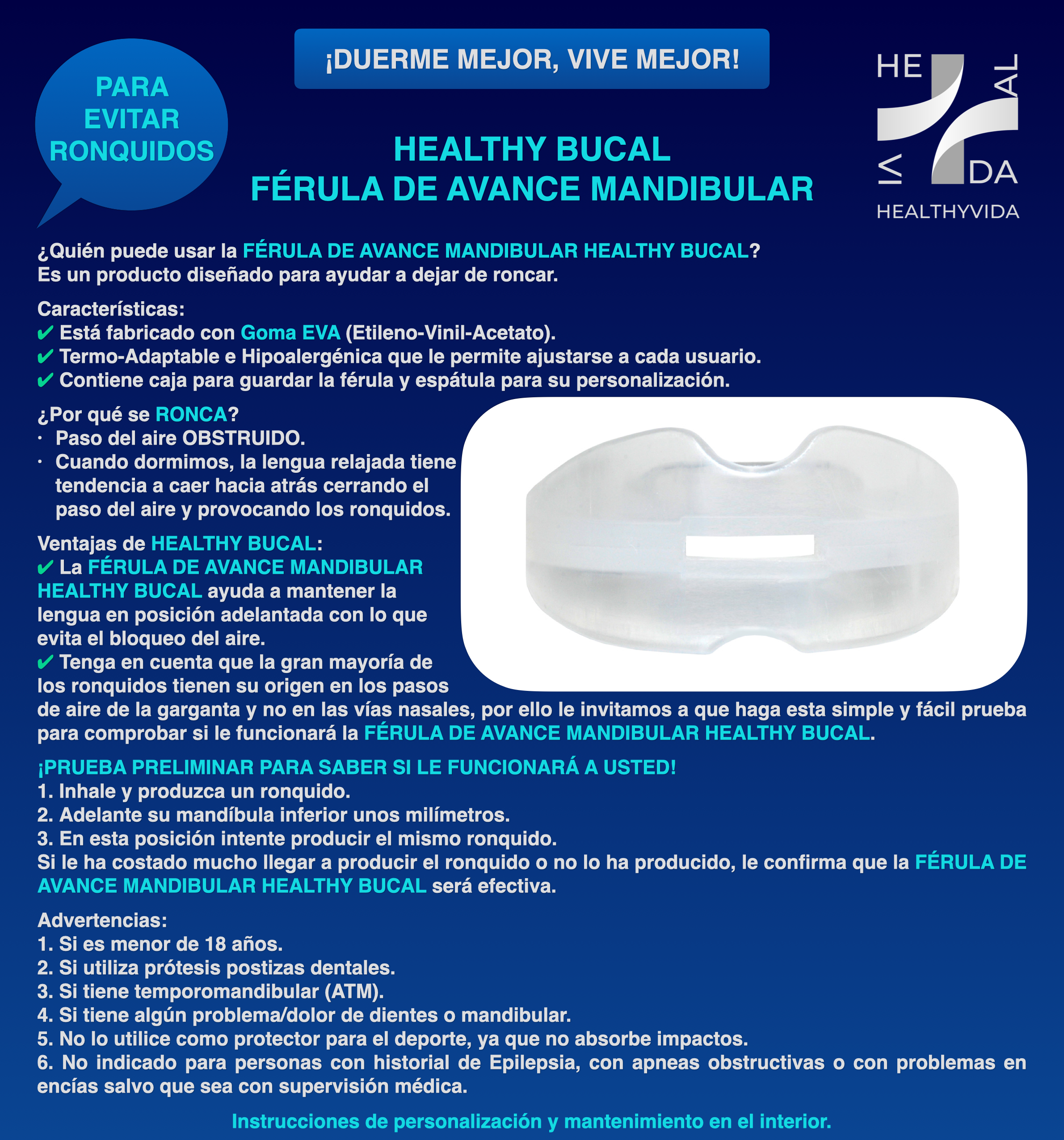 HEALTHY VIDA - ANTI-SNORING