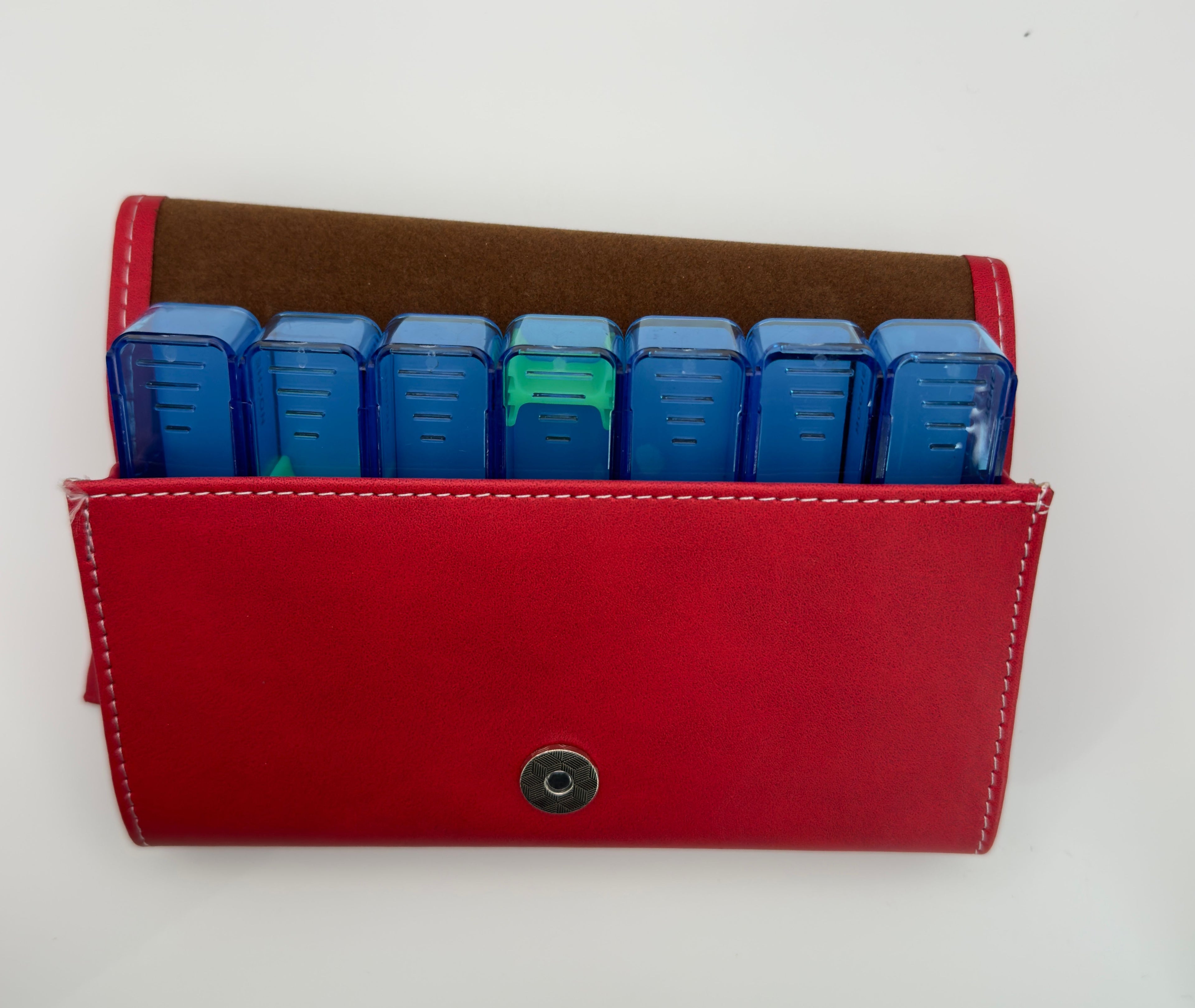 PASTILLERO SEMANAL CARTERA PIEL 7 DIAS