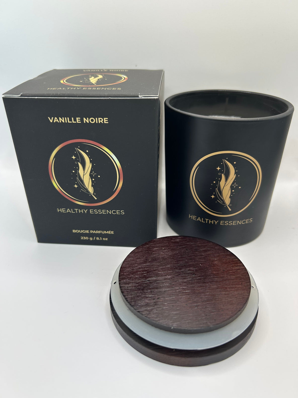 Velas de Aromaterapia de vainilla negra - 230 g, duración 50+ h Fabricación Artesanal