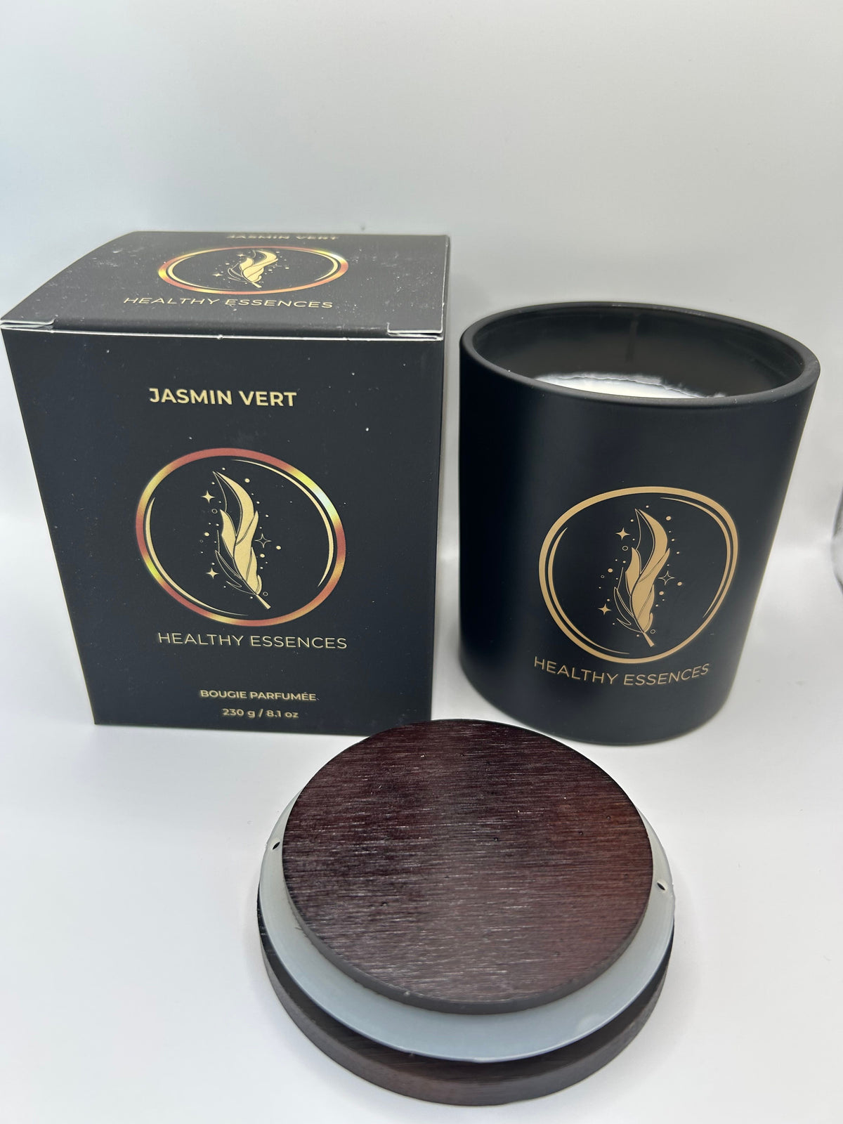 Velas de Aromaterapia jazmín verde - 230 g, duración 50+ h Fabricación Artesanal