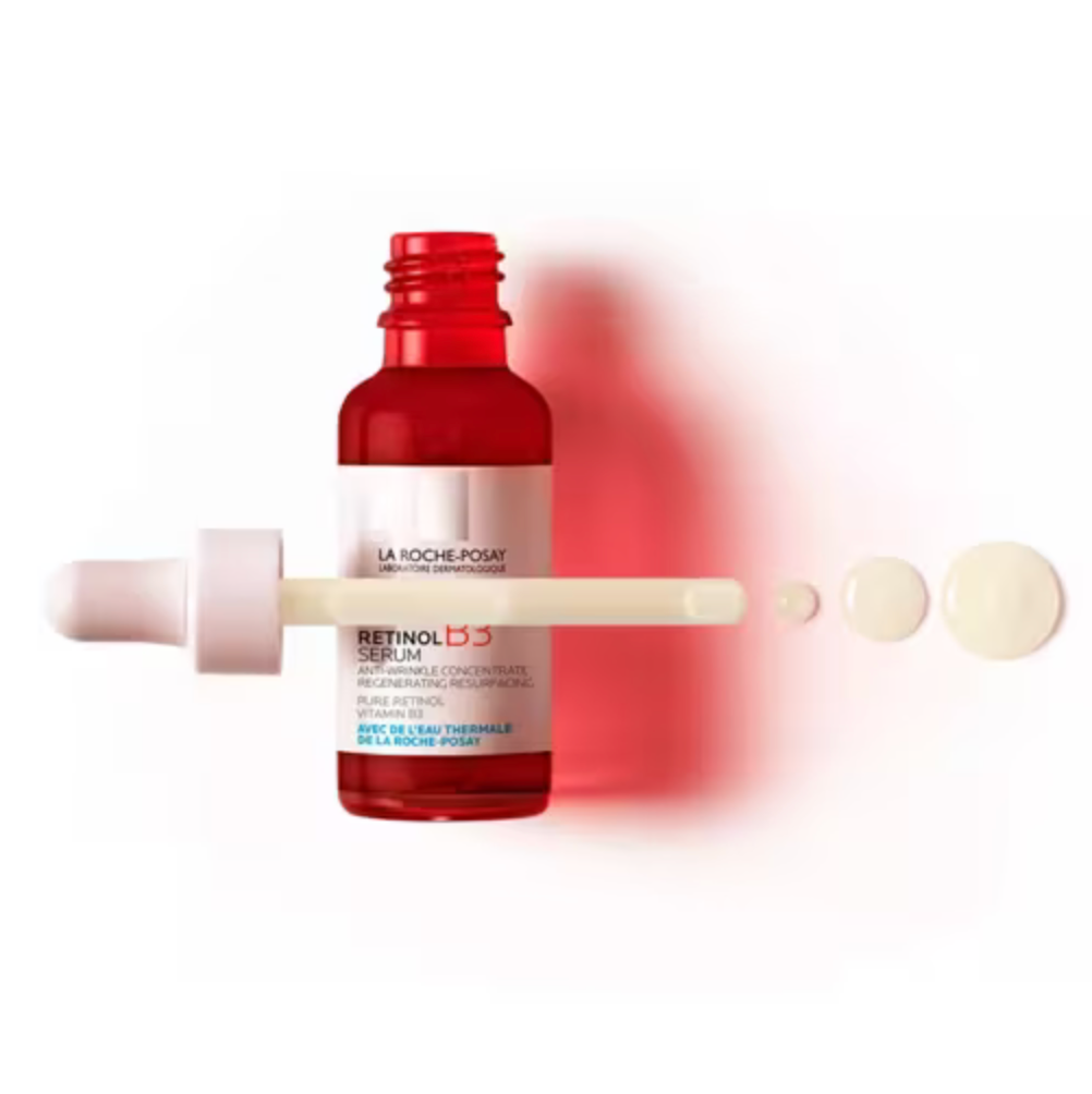 Sérum Retinol B3 facial antiedad con retinol y vitamina B3 para piel sensible, recomendado por dermatólogos, mejora luminosidad, tono uniforme y reduce arruga