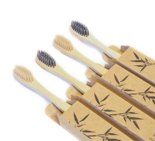 4 CepilloS de Dientes de Bambú Biodegradable