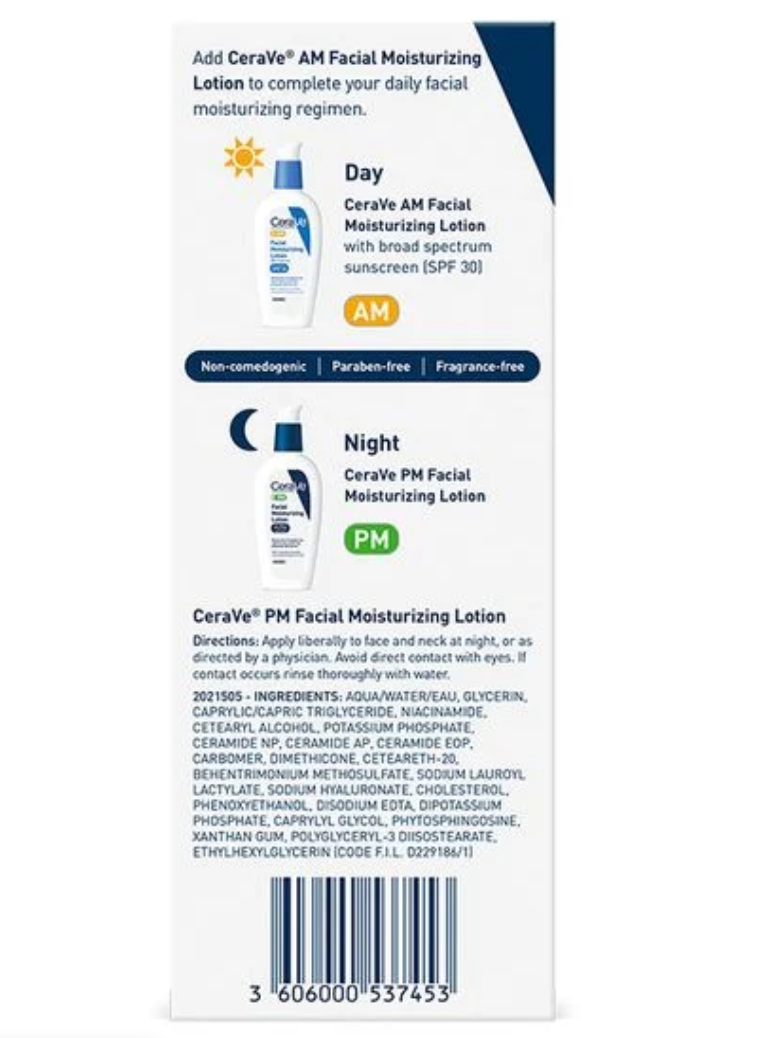 CERAVE - PM FACIAL MOISTURISING LOTION 89 ML