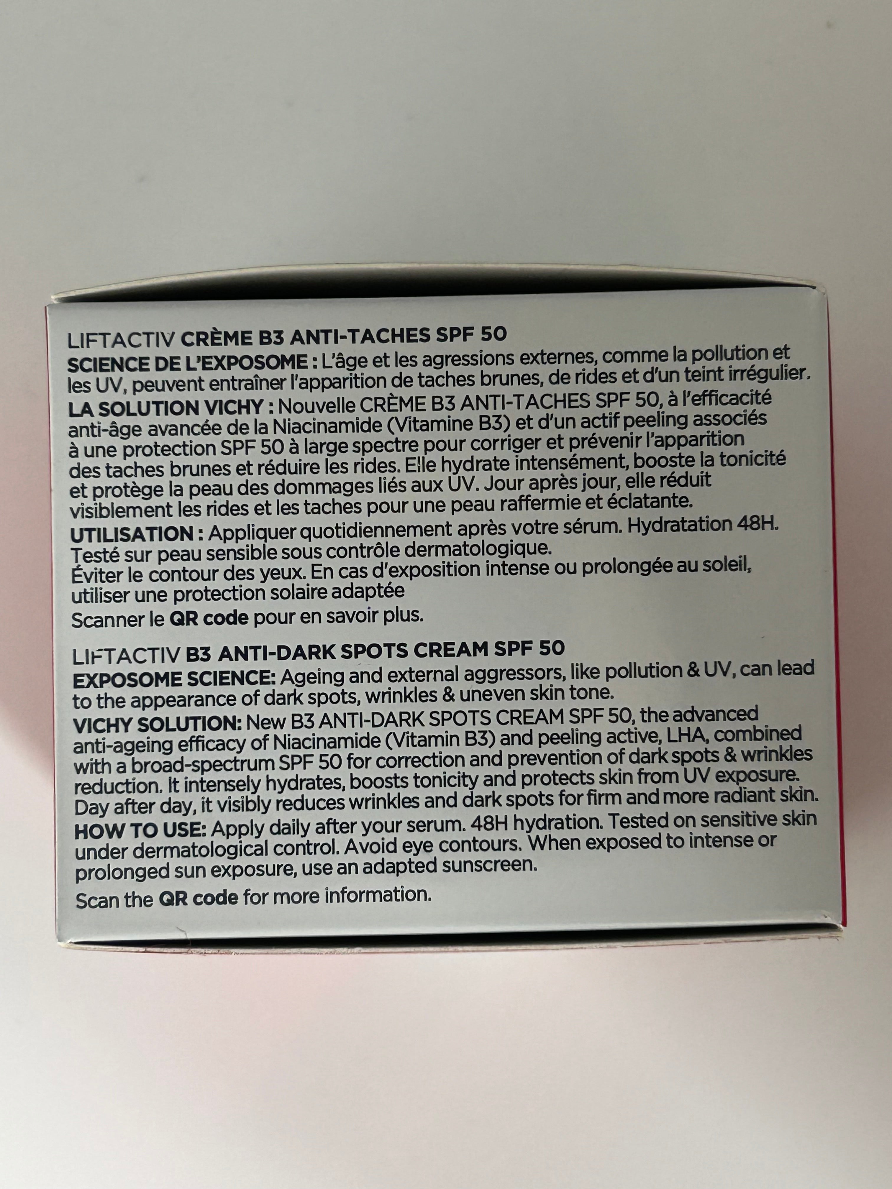 LIFTACTIV B3 ANTI-DARK SPOTS CREAM SPF50 50 ML