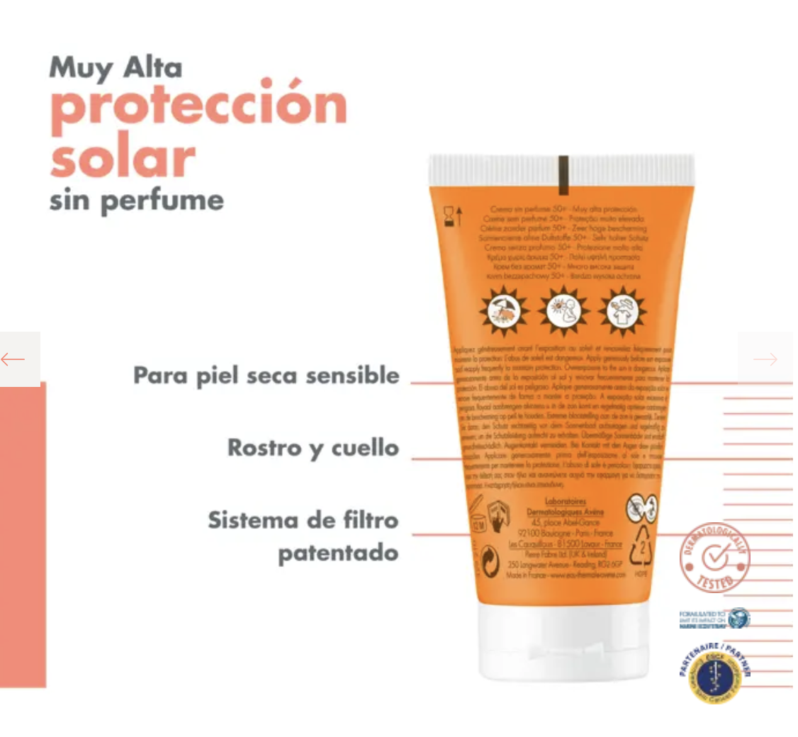 AVÈNE CREMA PIELES SENSIBLES SECAS 50ML