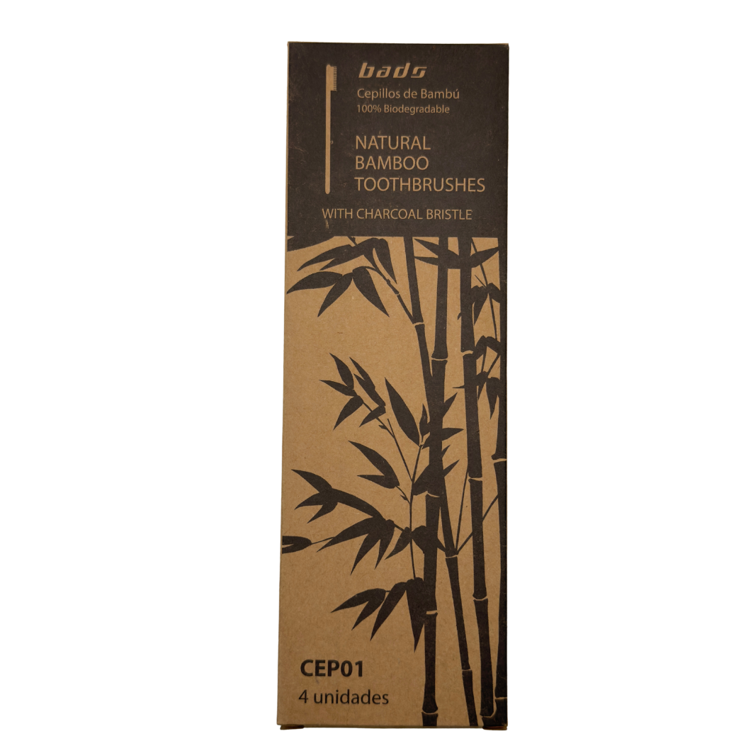 4 CepilloS de Dientes de Bambú Biodegradable