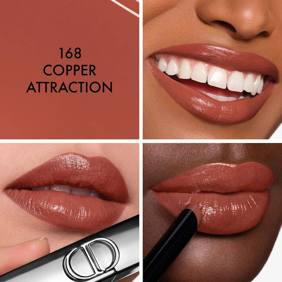 Dior - Barra de labios Rouge Dior On Stage 168 Copper Attraction Shine  2.2G