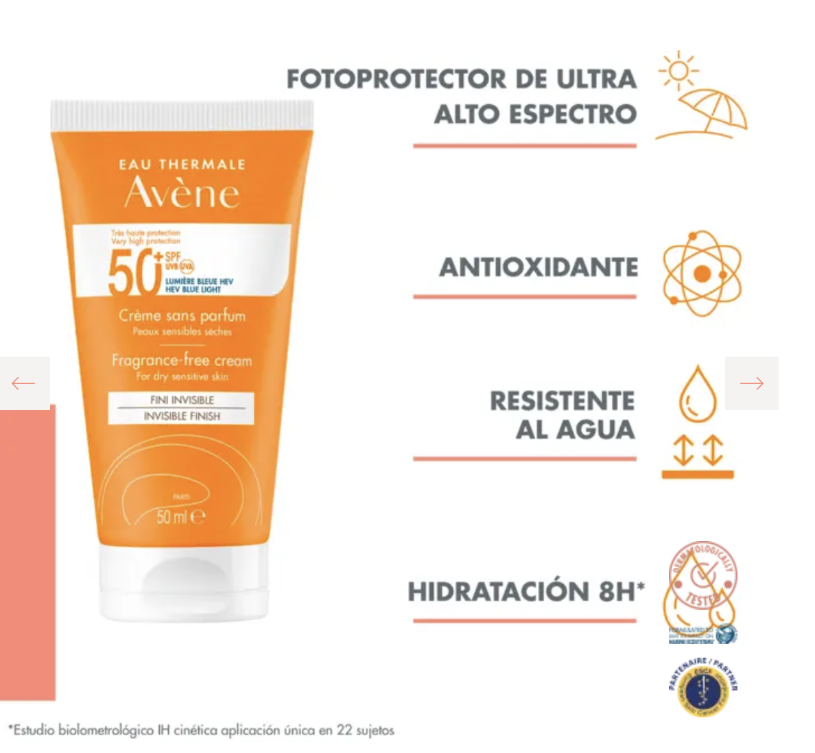 AVÈNE CREMA PIELES SENSIBLES SECAS 50ML