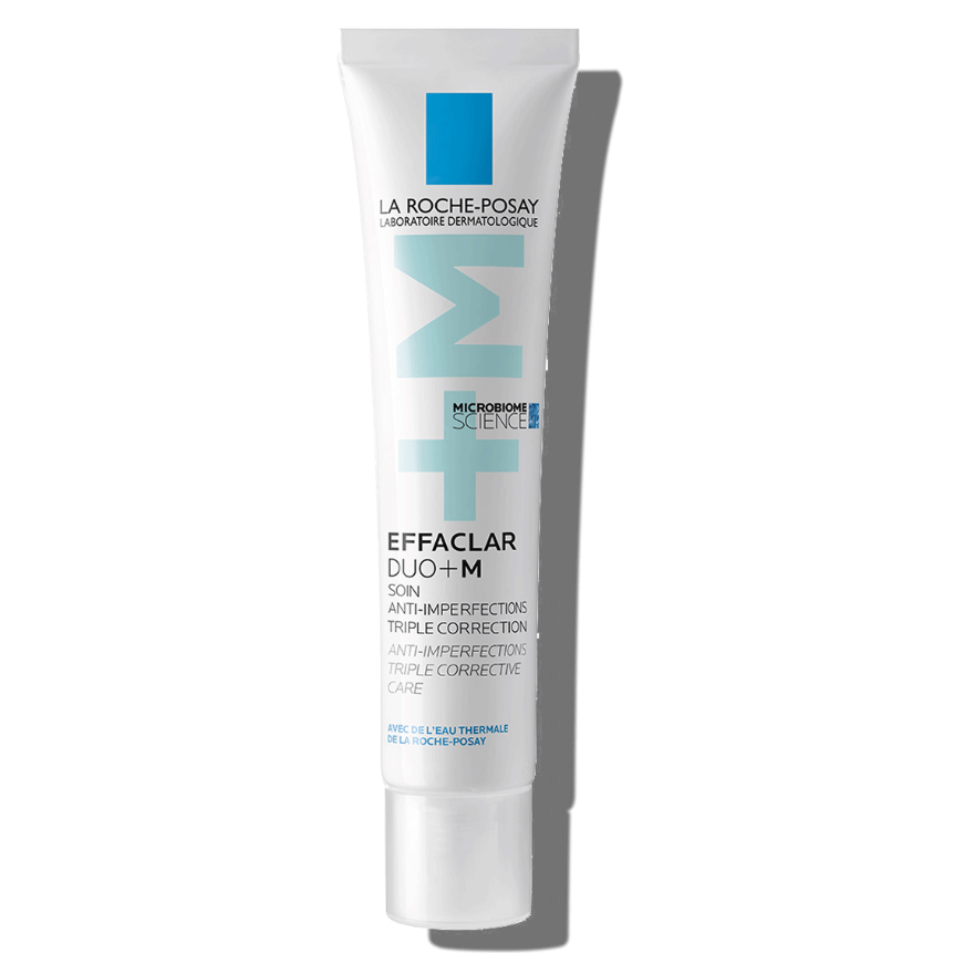 Crema EFFACLAR DUO+M para piel grasa y acneica, tratamiento triple anti-imperfecciones con Phylobioma, corrige marcas de acné y controla el sebo, 40 ml