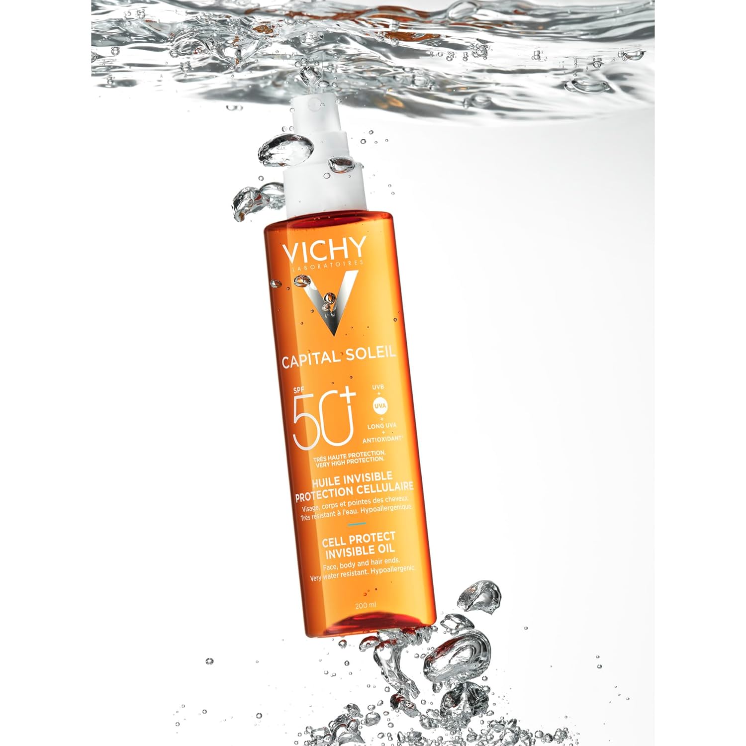 Vichy - Aceite solar Capital Soleil Cell Protect Oil SPF50+  200 ml