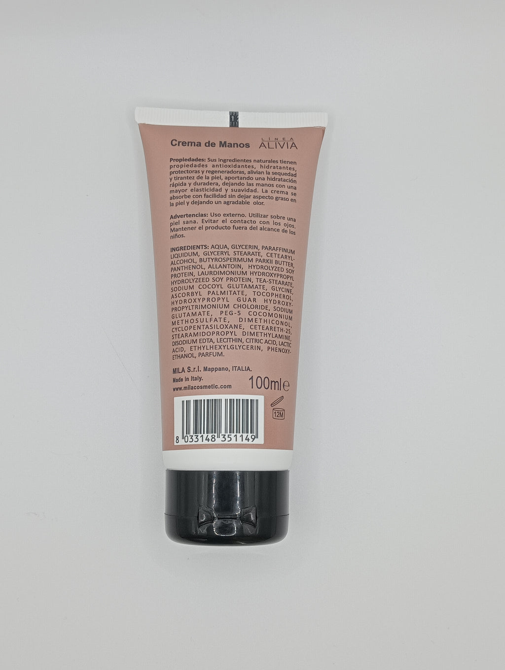 Crema de Manos Hidratante con Manteca de Karité, Proteínas y Alantoína
