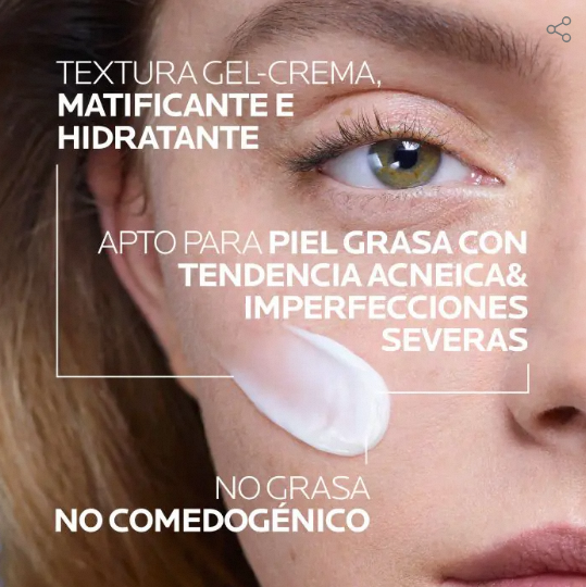 Crema EFFACLAR DUO+M para piel grasa y acneica, tratamiento triple anti-imperfecciones con Phylobioma, corrige marcas de acné y controla el sebo, 40 ml