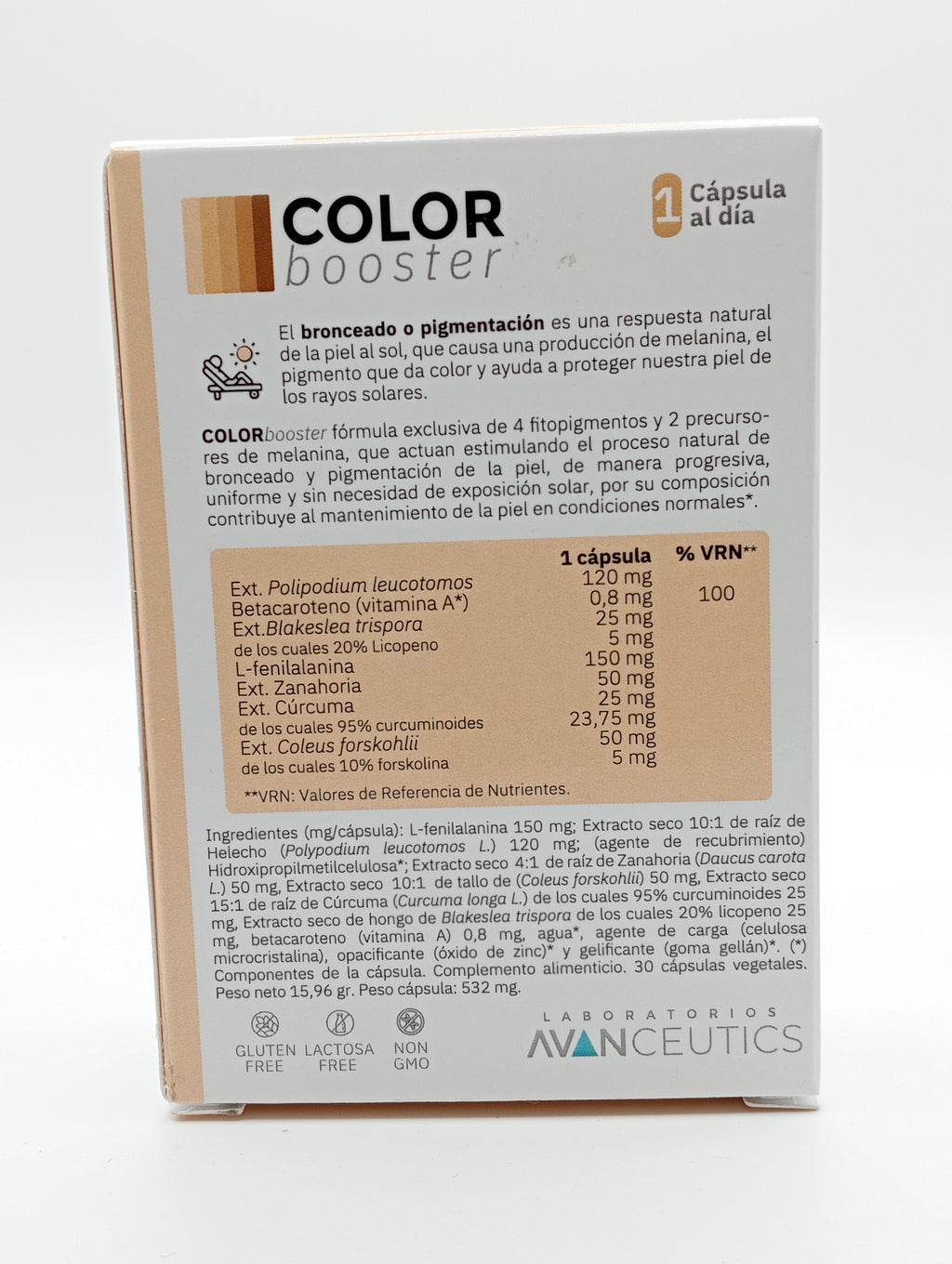 COLOR Booster autobronceado Avanceutics - 30 CÁPSULAS