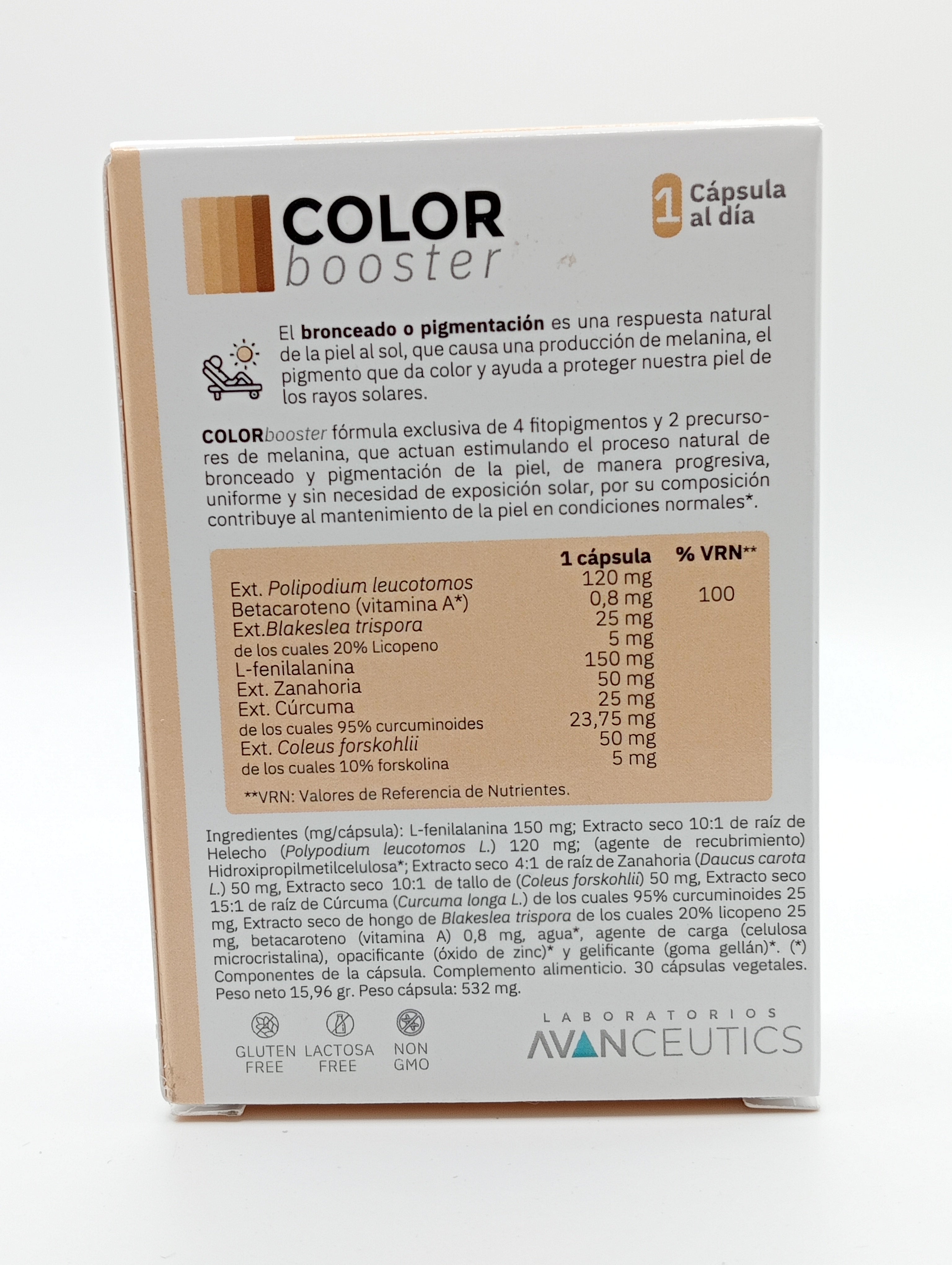 COLOR Booster autobronceado Avanceutics - 30 CÁPSULAS