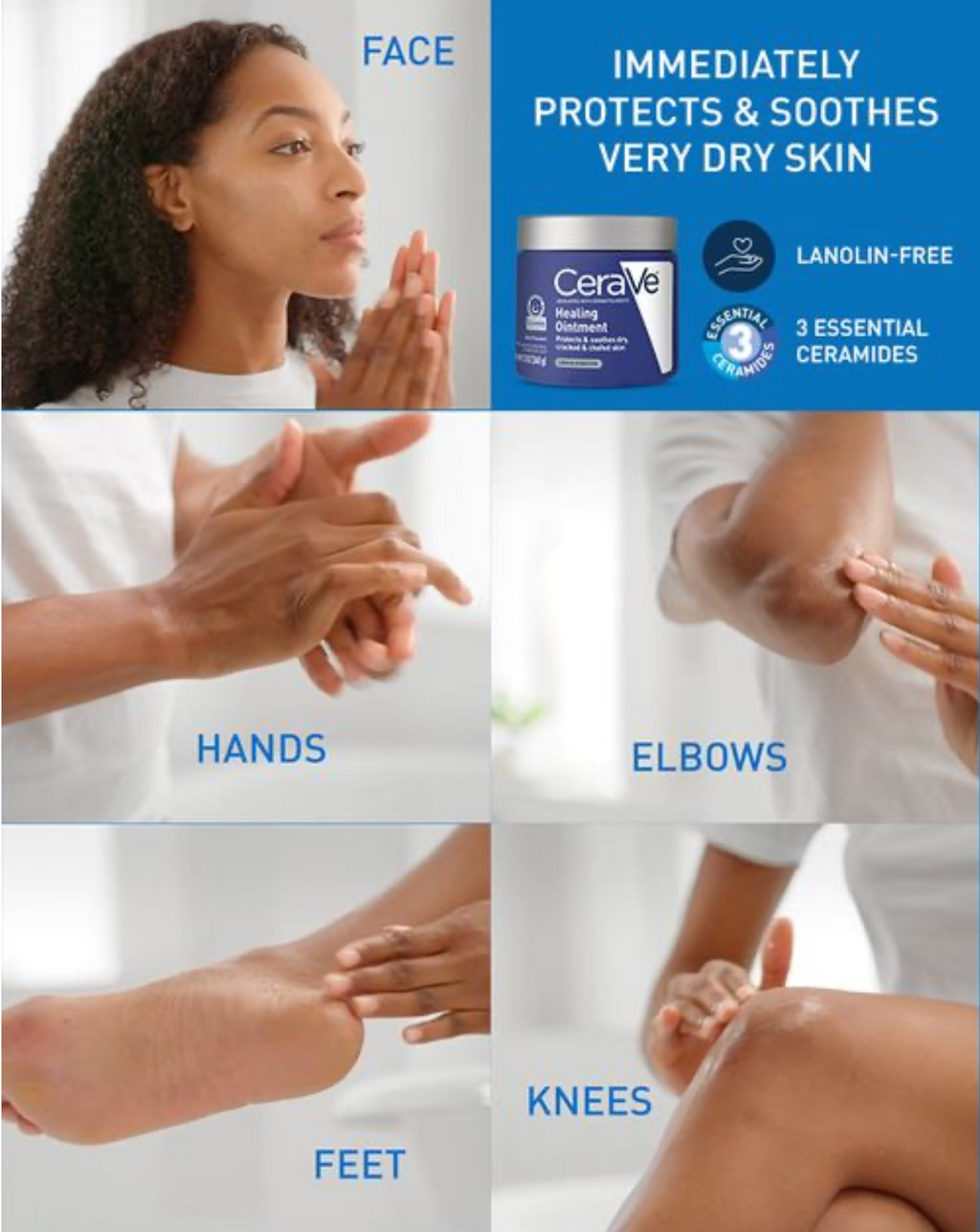 Ungüento Curativo 50 ml para Piel Muy Seca, Irritada y Sensible, con Petrolato, Hidratación Intensa sin Sensación Grasa,