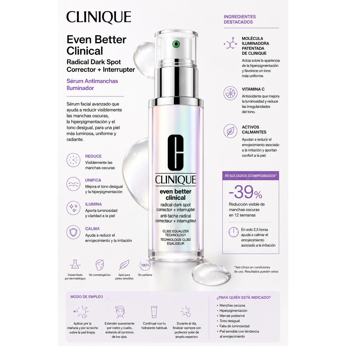 CLINIQUE EVEN BETTER CLINICAL RADICAL DARK SPOR CORRECTOR+INTERRUPTER 50ML