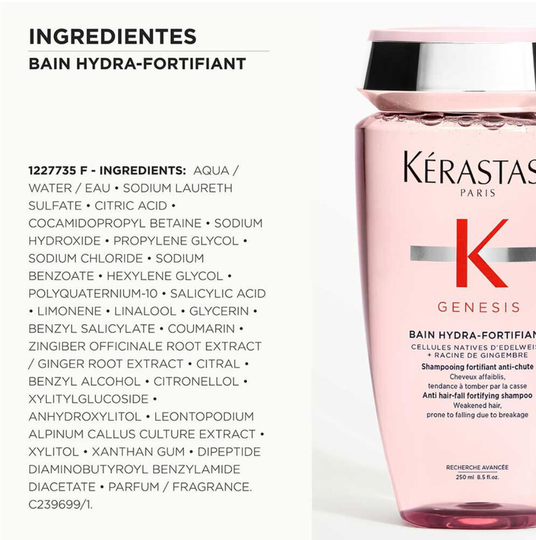 Genesis - CHAMPÚ BAIN HYDRA-FORTIFIANT 250 ML