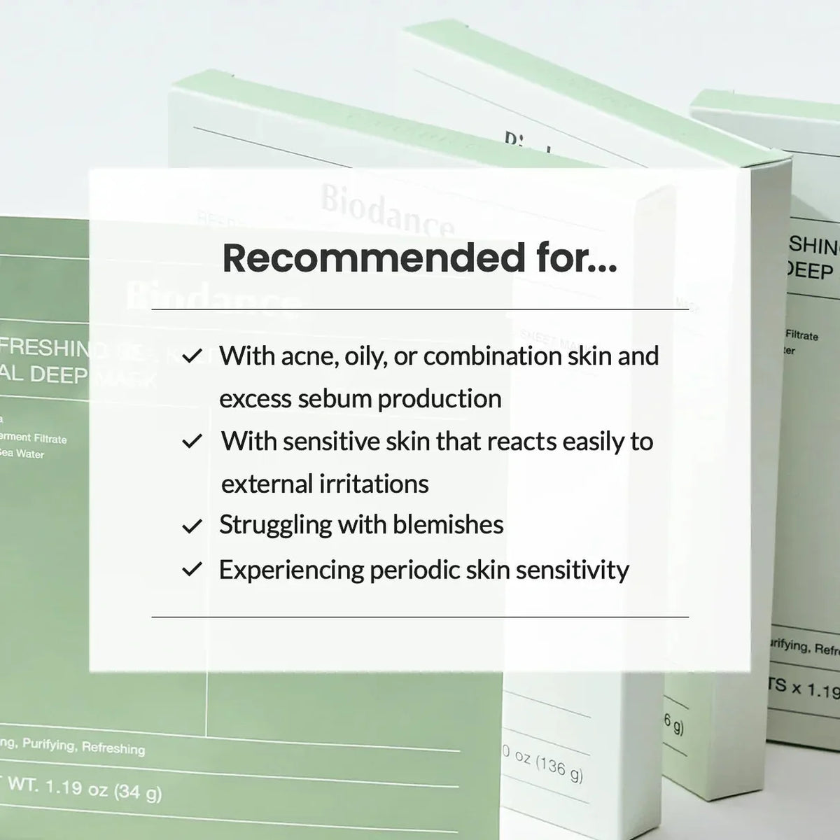 Biodance - Refreshing Sea Kelp - Real Deep Mask 4 sheets 34 g