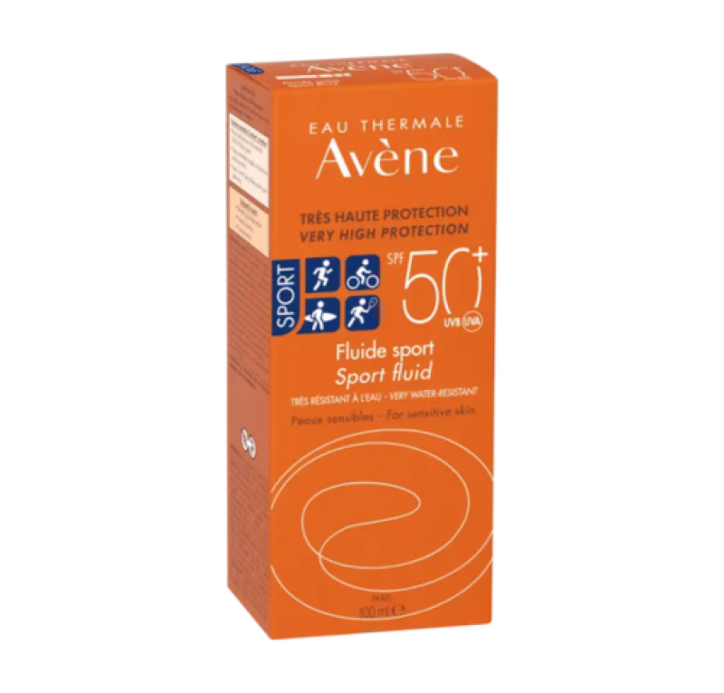 Avène - Fluido Sport SPF50+ protector solar facial y corporal 100 ml resistente al agua