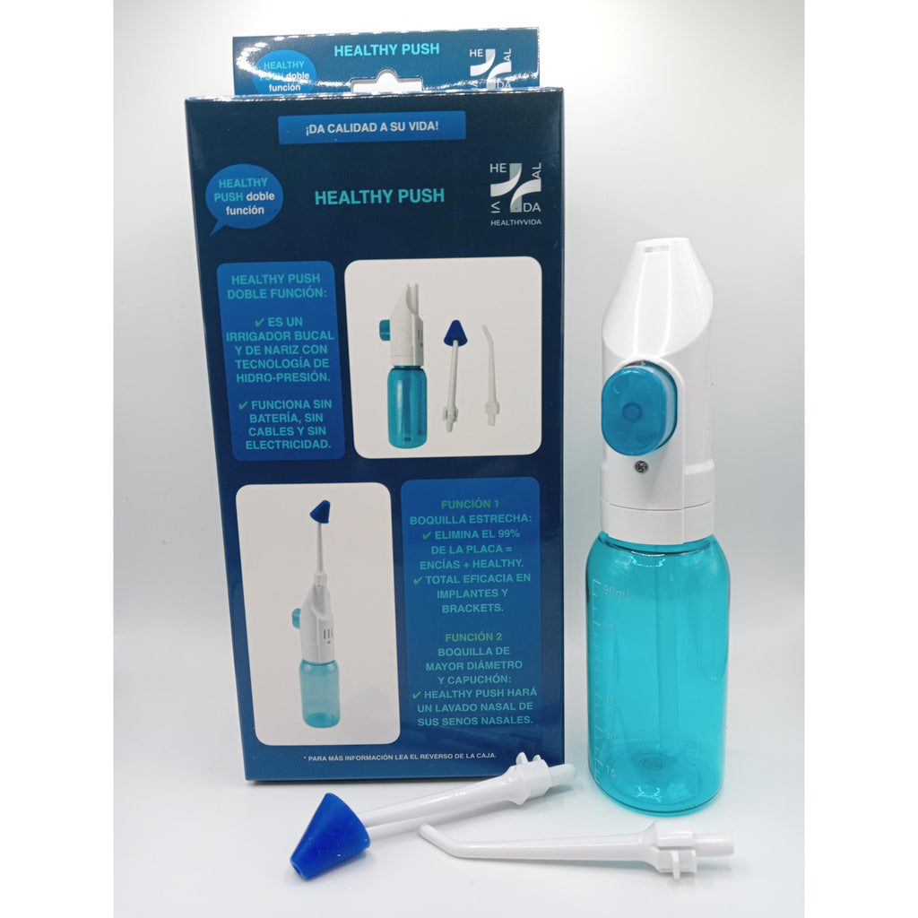 HEALTHY PUSH SIN PILAS NI ELECTRICIDAD 2 BOQUILLAS NASAL Y BUCAL