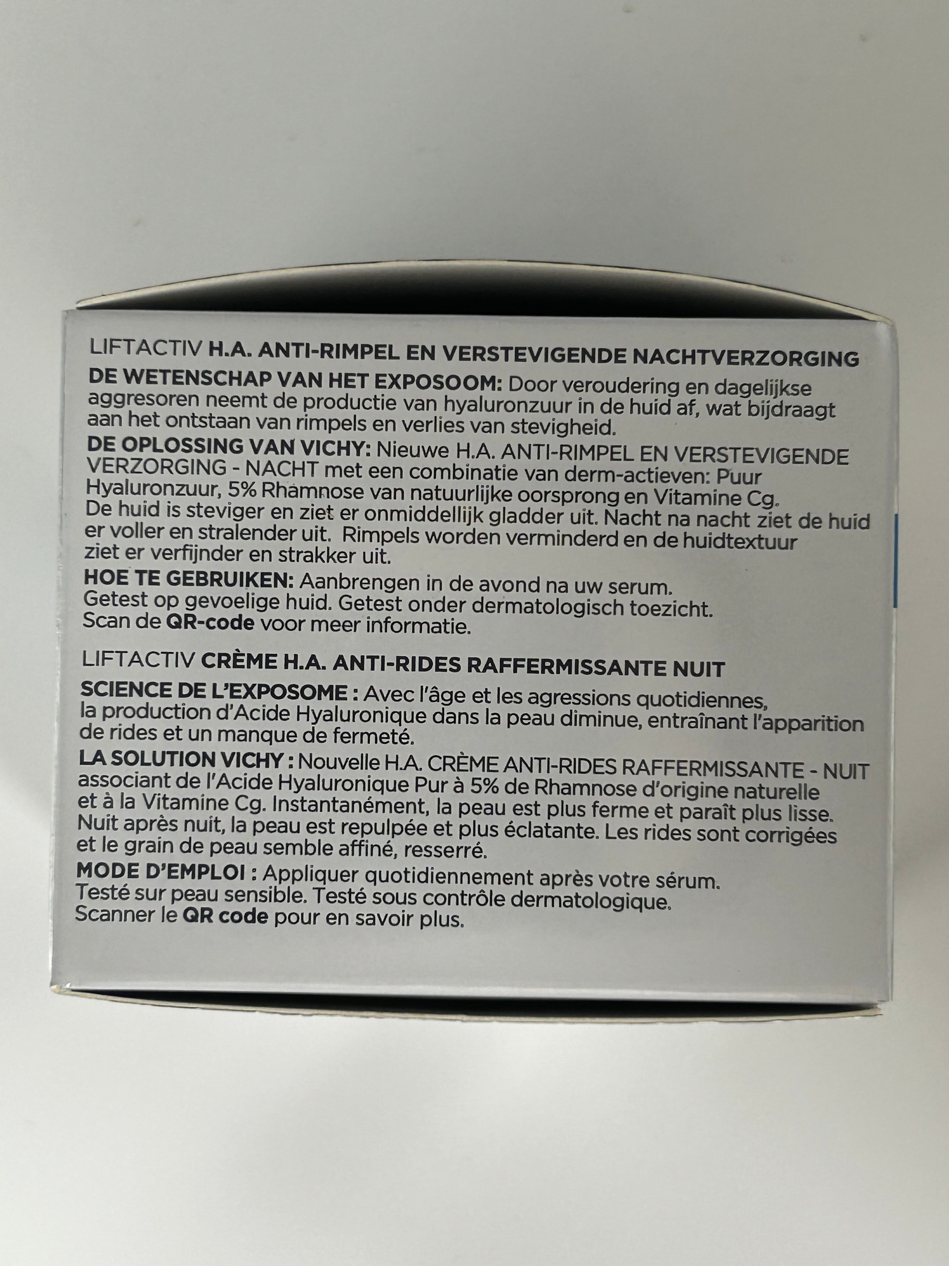 LIFTACTIV CREME H.A.ANTI-RIDE RAF. AC HY NUIT 50 ML