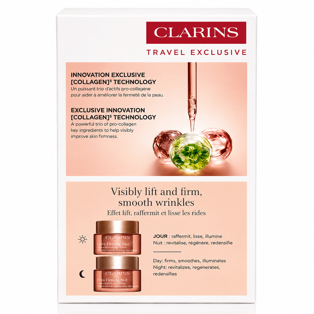 Clarins - Set tratamiento reafirmante Extra-Firming Day & Night , 2 cremas de 50 ml cada una