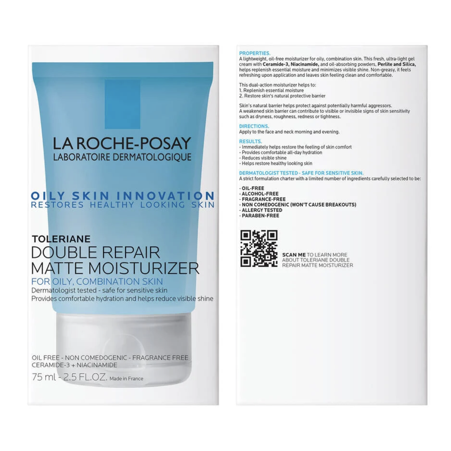 LA ROCHE-POSAY - TOLERIANE DOUBLE REPAIR MATTE MOISTURIZER 100ML