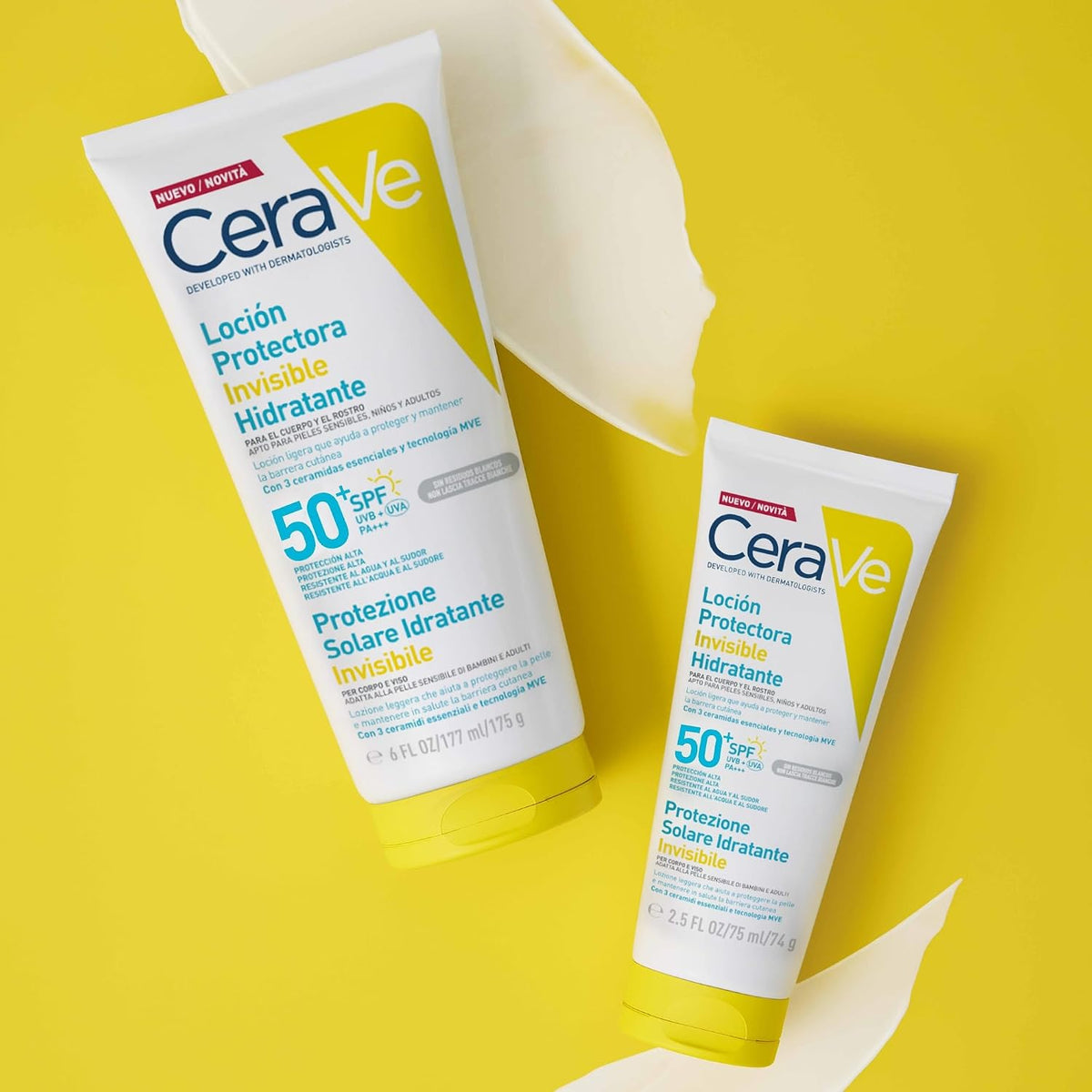 CeraVe - Loción protectora invisible hidratante SPF 50  (177 ml)