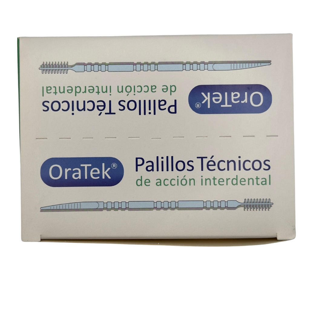 Palillos Técnicos Oratek en Caja de 100 Unidades para una Higiene Bucal Fácil