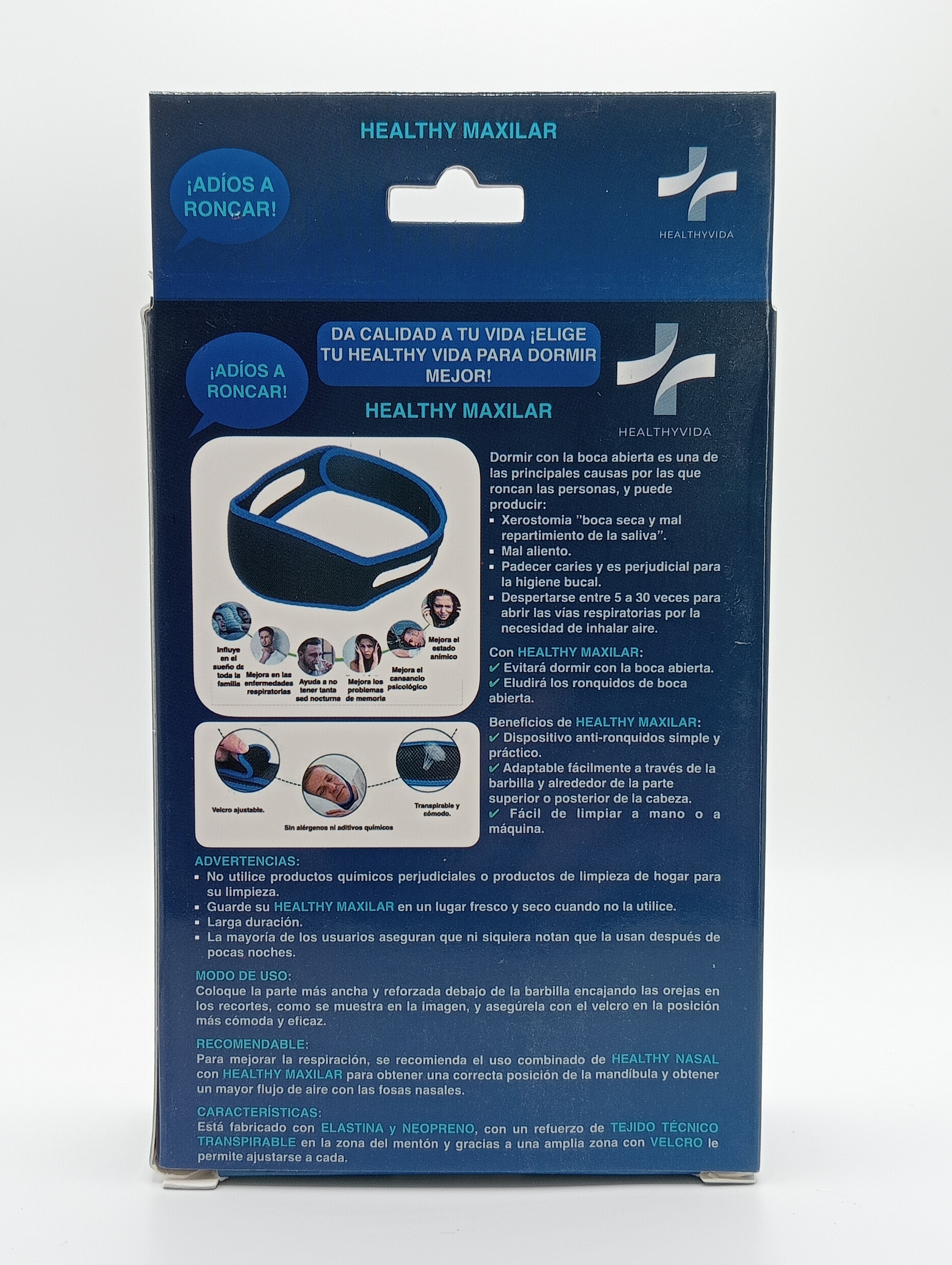 Banda Anti Ronquido Healthy Maxilar - Salud - Elastina y Neopreno