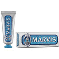 Marvis - Pasta de dientes Menta Acuática 85 ml para prevención de caries, con flúor y xilitol, fórmula vegana concentrada sin conservantes, frescor polar intenso