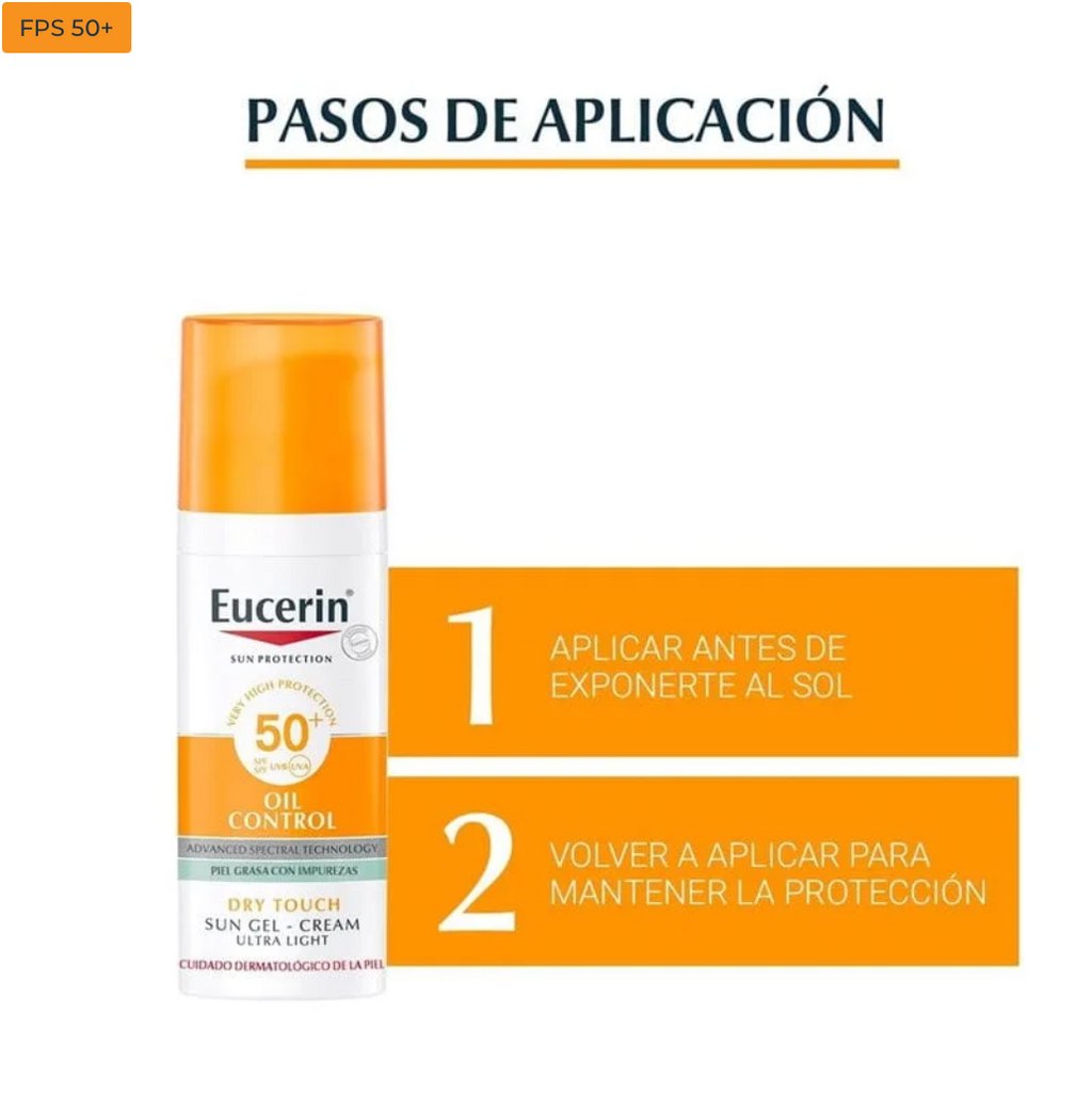 EUCERIN - SUN GEL CREMA OIL CONTROL DRY TOUCH FPS 50+(100ML)