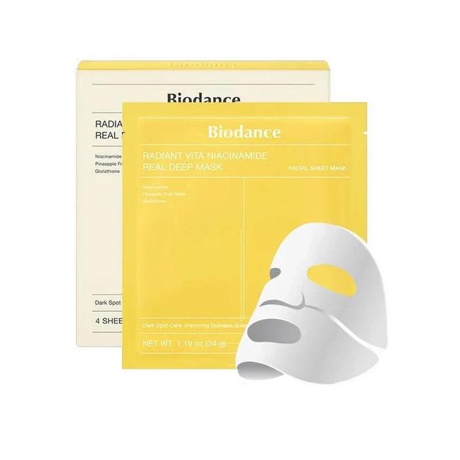 Biodance - Radiant Vita Niacinamide Real Deep Mask 4 sheets 34 g