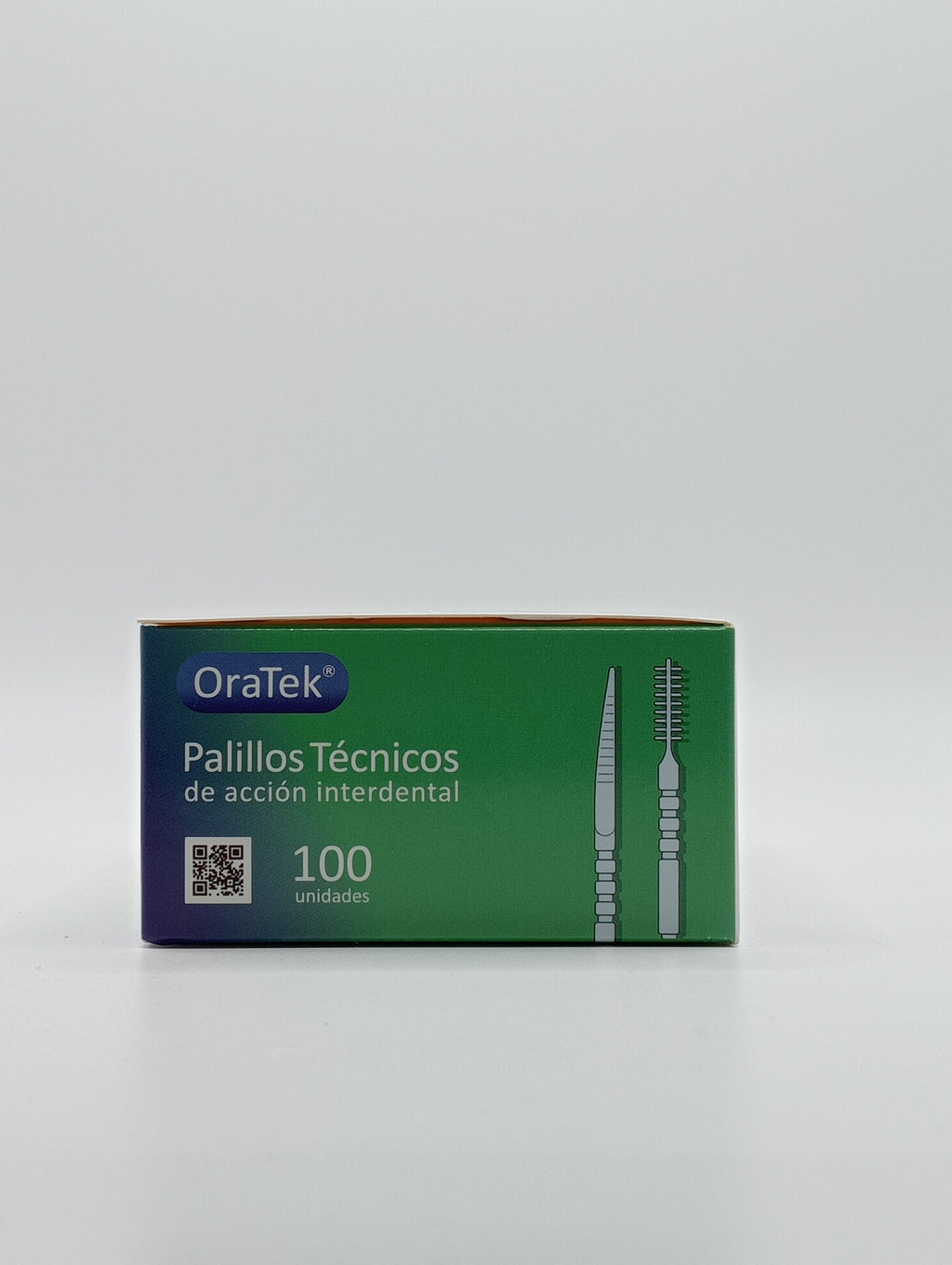 Palillos Técnicos Oratek en Caja de 100 Unidades para una Higiene Bucal Fácil