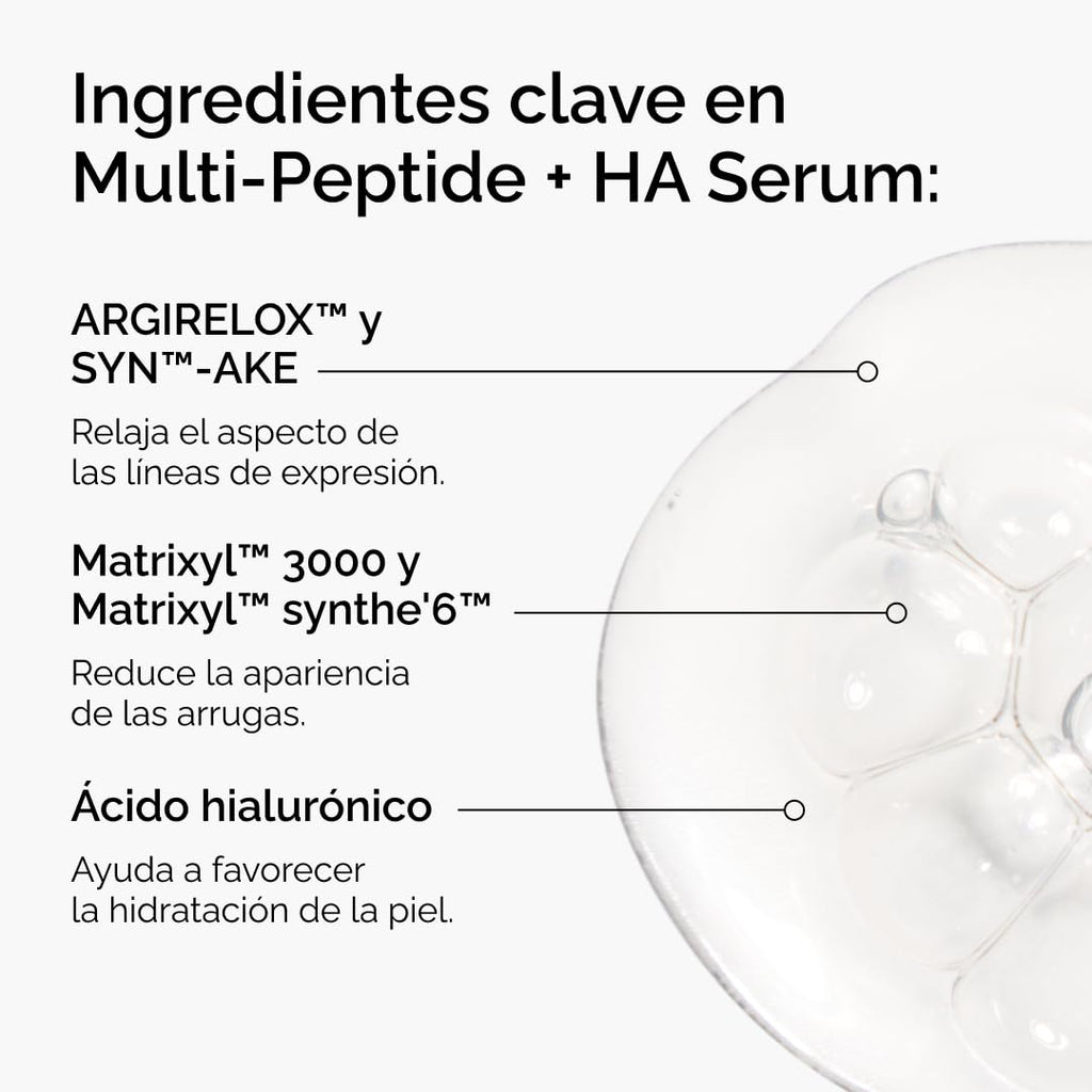 The Ordinary - Sérum antiedad Multi-Peptide + HA con péptidos y ácido hialurónico 30 ml