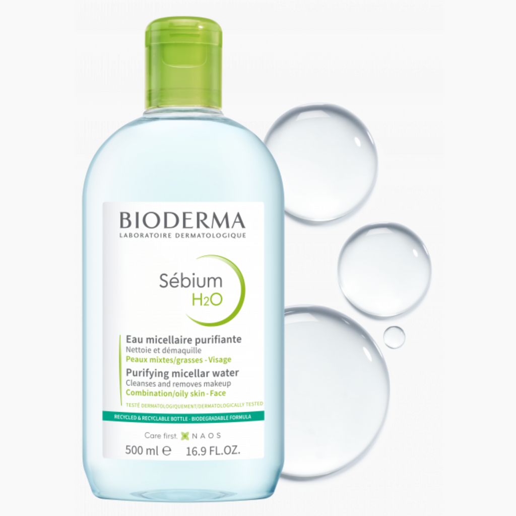 Agua Micelar Bioderma Sébium H2O 500ML - Limpiador Facial para el Cuidado de la Piel