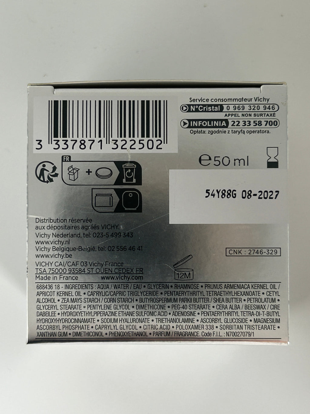 LIFTACTIV CREME H.A.ANTI-RIDE RAF. AC HY NUIT 50 ML
