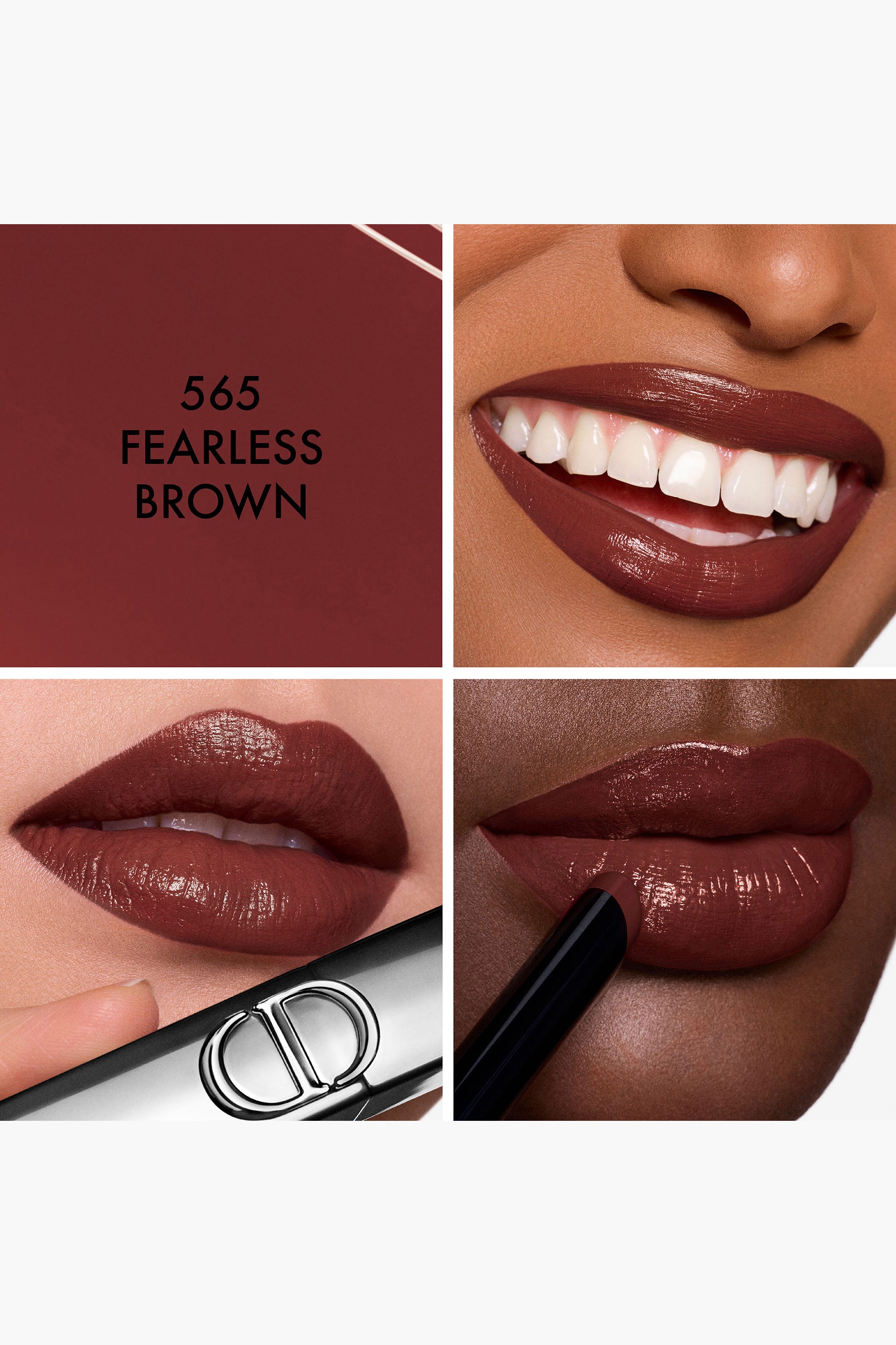 DIOR - ROUGE ON STAGE 565 FEARLESS BROWN SHINE 2.2g  Barra de labios