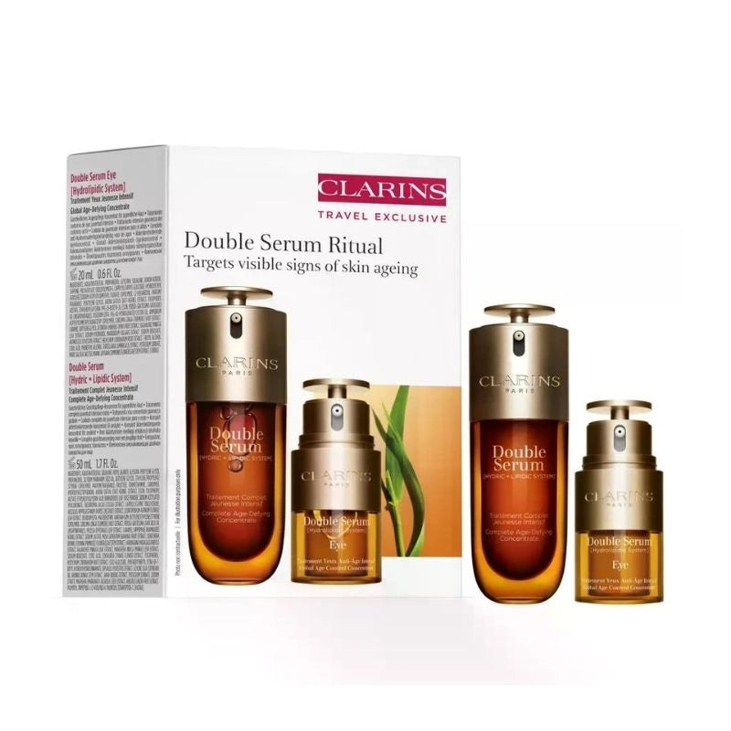 Clarins - Cofre Doble Sérum Anti-Edad 50ml Reafirmante para rostro y contorno de ojos 20ml