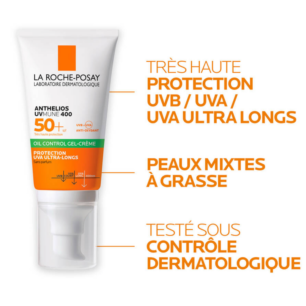 Anthelios UVMune 400 Gel-Crema Solar Facial Sin Perfume SPF 50+
